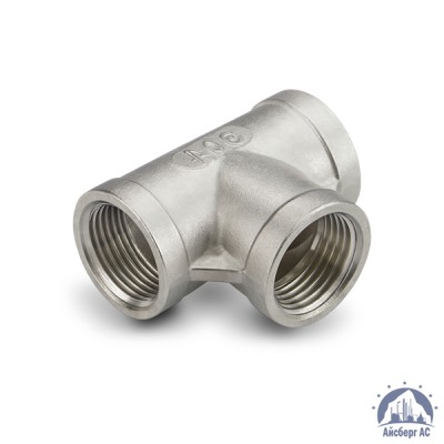 Тройник нержавеющий ВР-ВР-ВР DN 65 2 1/2" 76,1 мм AISI 304 купить в Казахстане