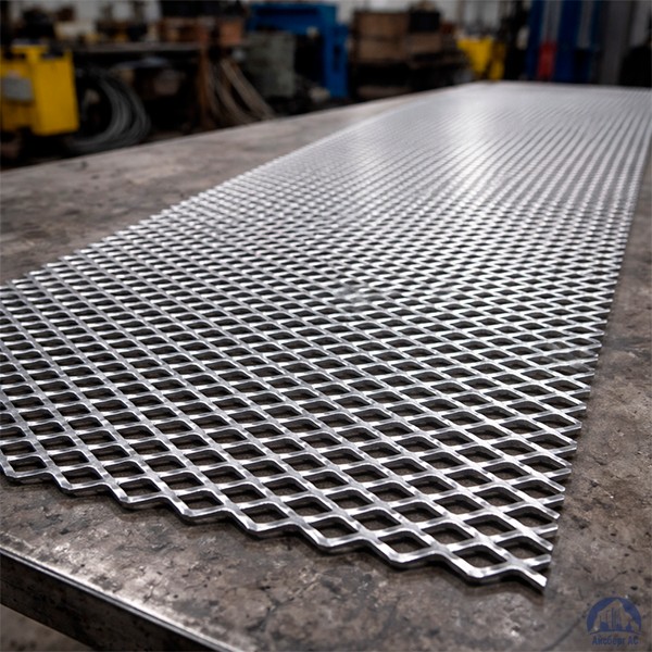 Алюминиевая декоративная просечно-вытяжная сетка 6.50х25х5 мм