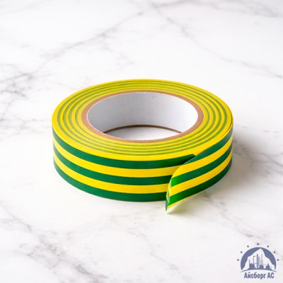 Лента изоляционная ПВХ (Полимерпак) 20 мм желто-зеленая купить в Казахстане
