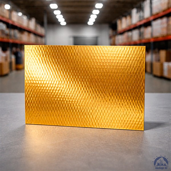 Лист нержавеющий 0,5х1219х2438 мм шлифованная под золото 08Х18Н10 текстурированный