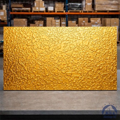 Лист нержавеющий 0,5х1219х2438 мм шлифованная под золото AISI 304 текстурированный купить в Казахстане