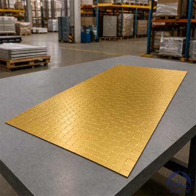 Лист нержавеющий 0,8х1219х2438 мм шлифованная под золото 08Х18Н10 текстурированный купить в Казахстане