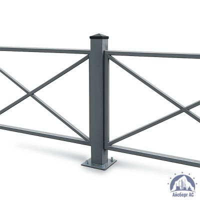 Столб пешеходного ограждения промежуточный 80х80х3мм купить в Казахстане