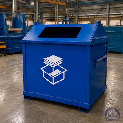 Контейнер металлический 0,75 м3 для раздельного сбора мусора - для макулатуры купить в Казахстане